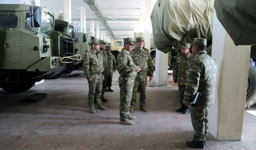 Raket və artilleriya bölmələrinin döyüşə hazırlığı yoxlanıldı - FOTOLAR