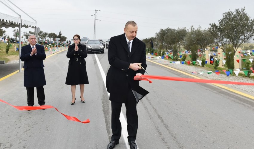 Prezident yol açılışında iştirak etdi 