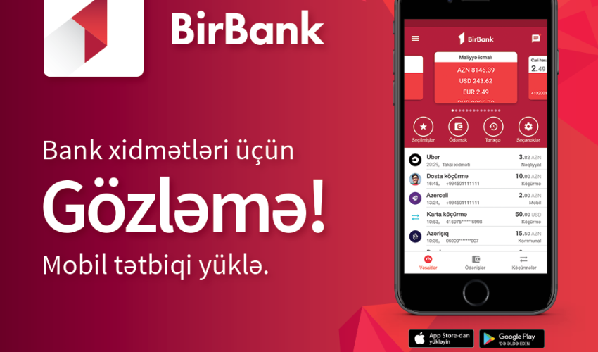 Не жди, загрузи приложение Bir Bank!