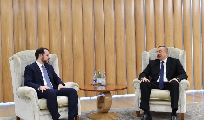 İlham Əliyev Berat Albayrakla görüşüb
