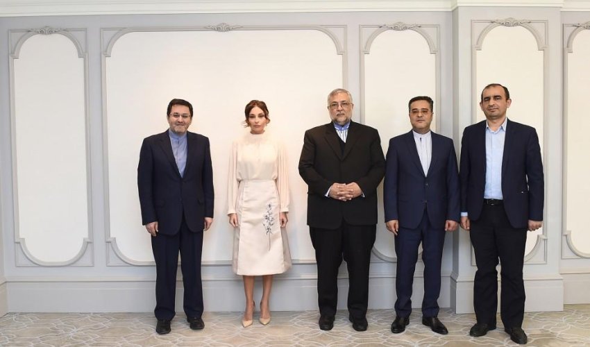 Mehriban Əliyeva iranlı təşkilat sədri ilə görüşdü