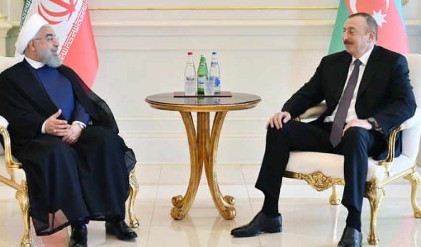 İlham Əliyevlə Həsən Ruhani arasında təkbətək görüş olub