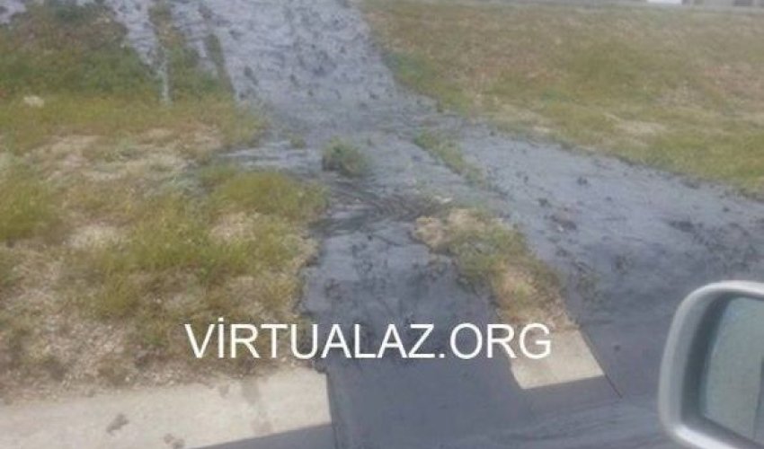 Bakıda ağır qəza: Tonlarla neft dağıldı – FOTO Bakıda ağır qəza: Tonlarla neft dağıldı – FOTO