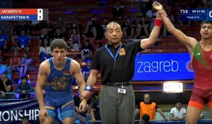 Güləşçimiz erməniyə qalib gəldi - VİDEO