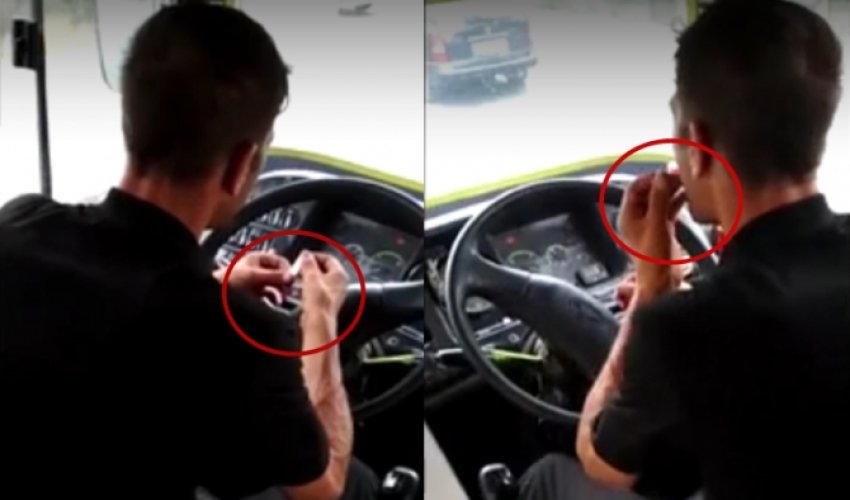 Sürücü sükan arxasında narkotik maddə qəbul etdi – Bakıda