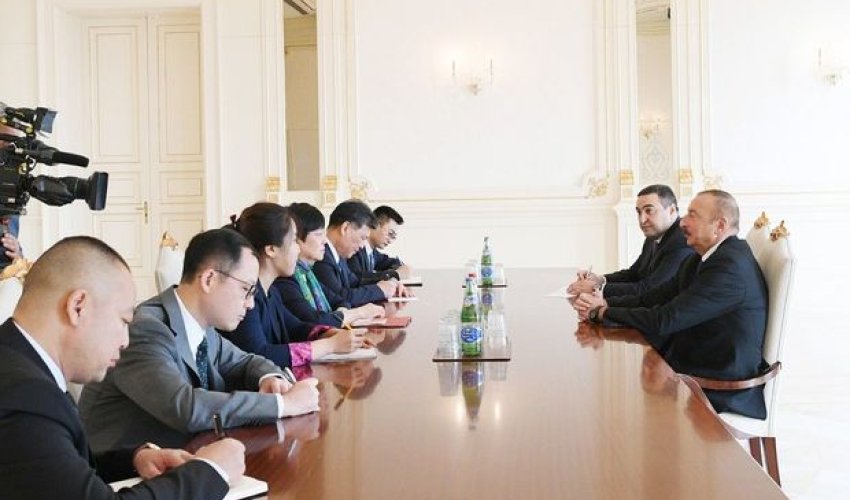 İlham Əliyev Çinin nümayəndə heyətini qəbul edib