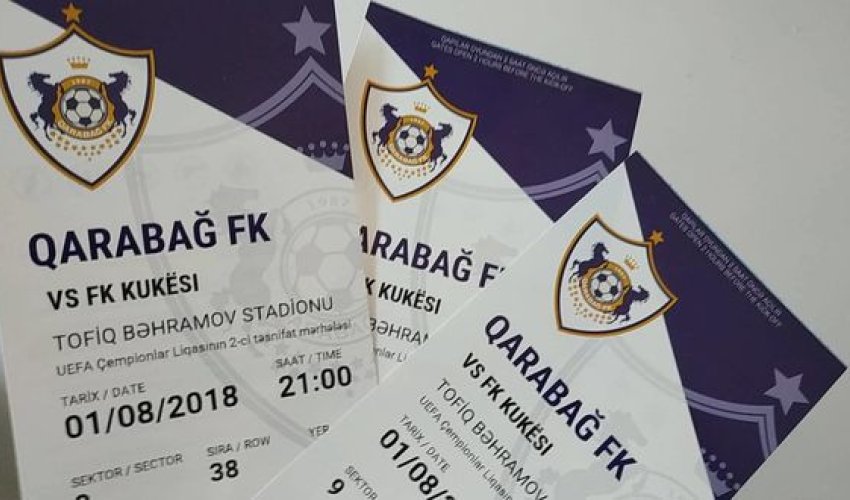 “Qarabağ” – “Arsenal” oyununa satılan biletlərin sayı açıqlandı