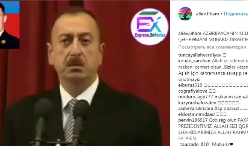 Prezidentin səhifəsindən Mübarizlə bağlı MÖHTƏŞƏM PAYLAŞIM - VİDEO