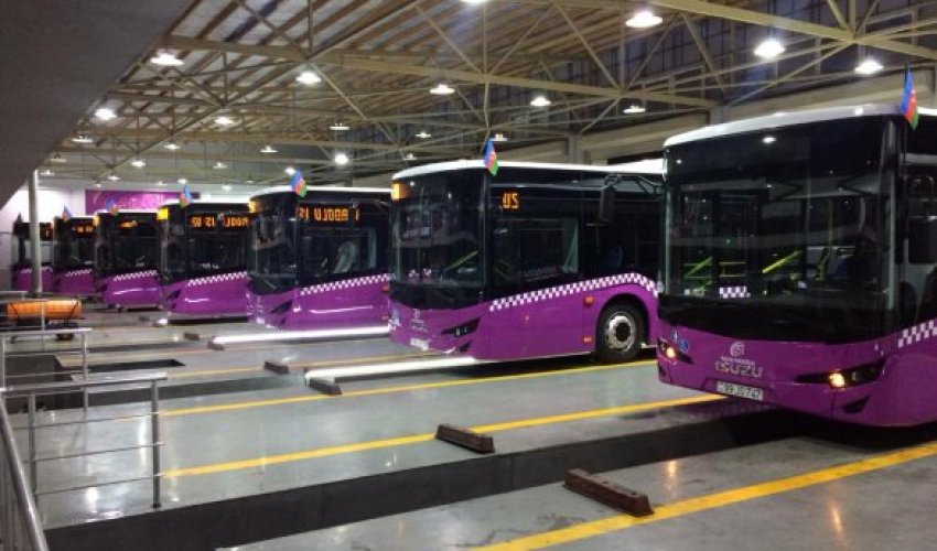 В Баку завезли современные автобусы стандарта ЕВРО-6