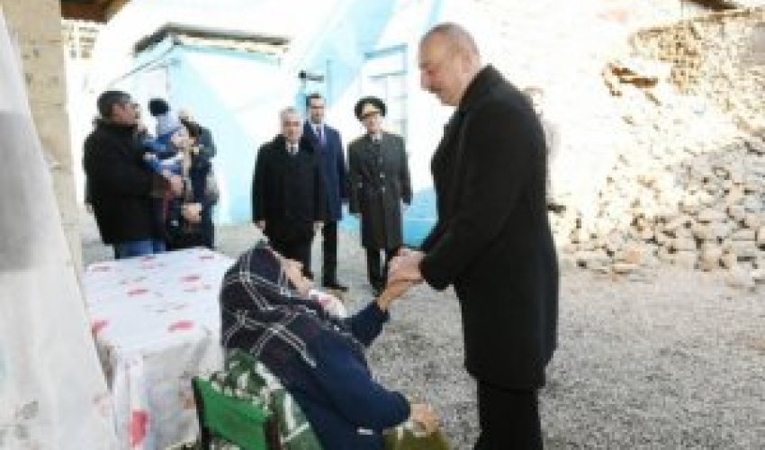 President Ilham Aliyev visited quake-hit Shamakhi