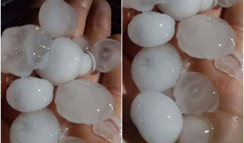 Azərbaycanın bu şəhərinə DOLU YAĞDI - FOTO Azərbaycanın bu şəhərinə DOLU YAĞDI - FOTO