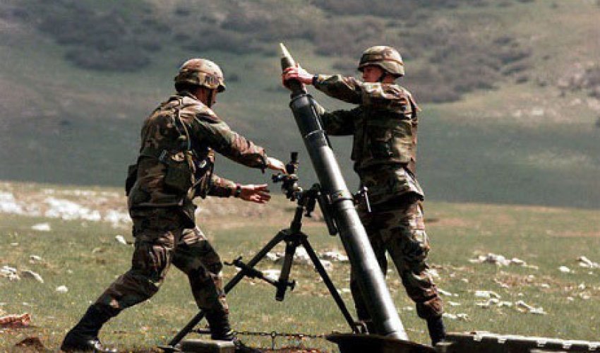 Armenian armed forces fire at Azerbaijani army’s positions by using 82-mm mortars