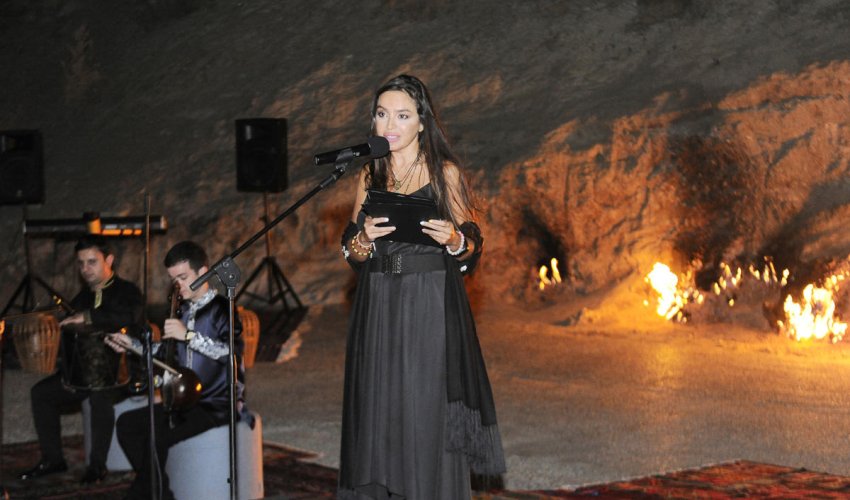 Vice-President of Heydar Aliyev Foundation Leyla Aliyeva attends yoga & poetry night organized at Yanardag Reserve (PHOTO)