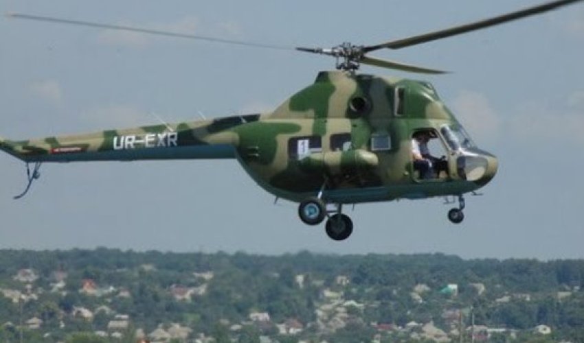 На западе Украины упал военный вертолет