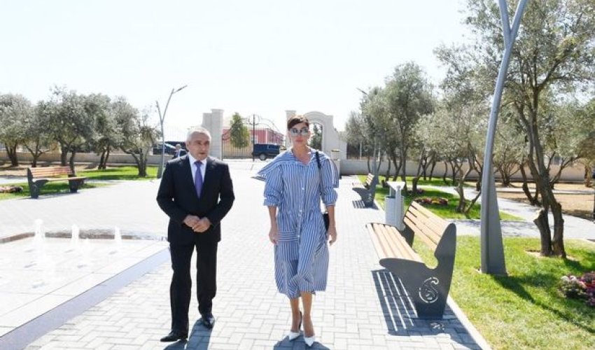 Mehriban Əliyeva Kürdəxanıda - FOTO