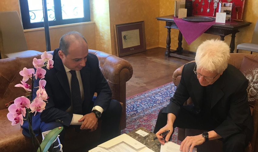 Azerbaijani FM meets rector of Pontifical Oriental Institute during his visit to Holy See (PHOTO)