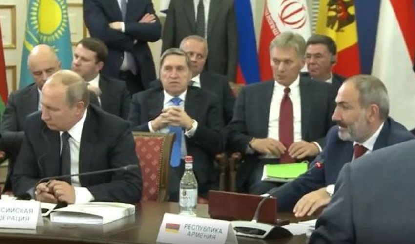 Ermənistanda Putinə qarşı hörmətsizlik - VİDEO