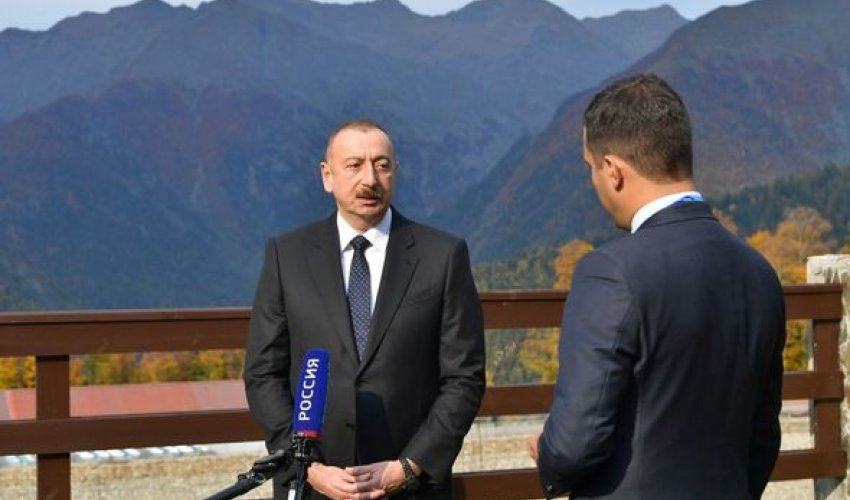 İlham Əliyev Rusiyanın “Rossiya” və “Birinci” televiziya kanallarına müsahibə verib - FOTO