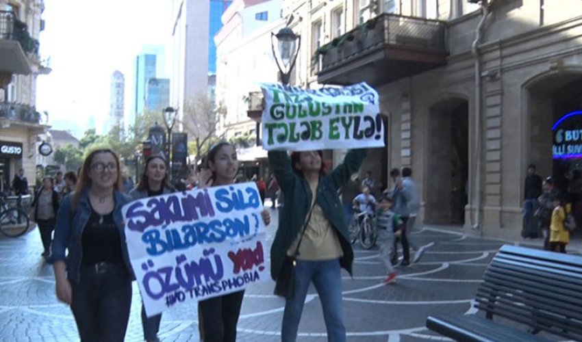 Bakıda yenidən aksiya keçirilib (FOTOLAR)