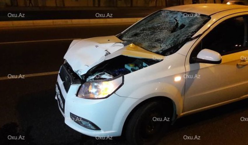 Bakıda avtomobil orta yaşlı kişini vurub öldürüb - FOTOLAR