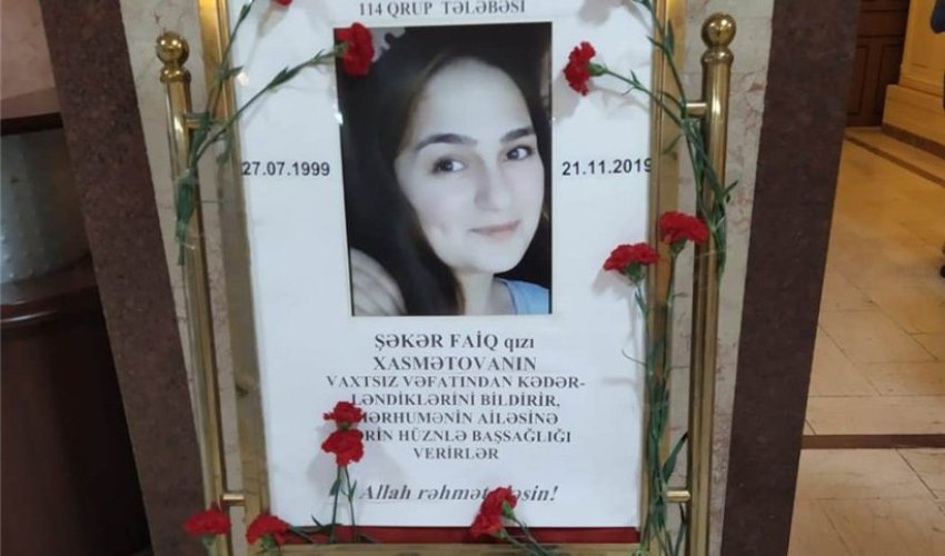 BDU-nun zəhərlənərək ölən tələbəsi dəfn edildi - FOTOLAR BDU-nun zəhərlənərək ölən tələbəsi dəfn edildi - FOTOLAR