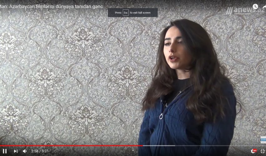 Azərbaycan filmlərini dünyaya tanıdan gənc - VİDEO Azərbaycan filmlərini dünyaya tanıdan gənc - VİDEO