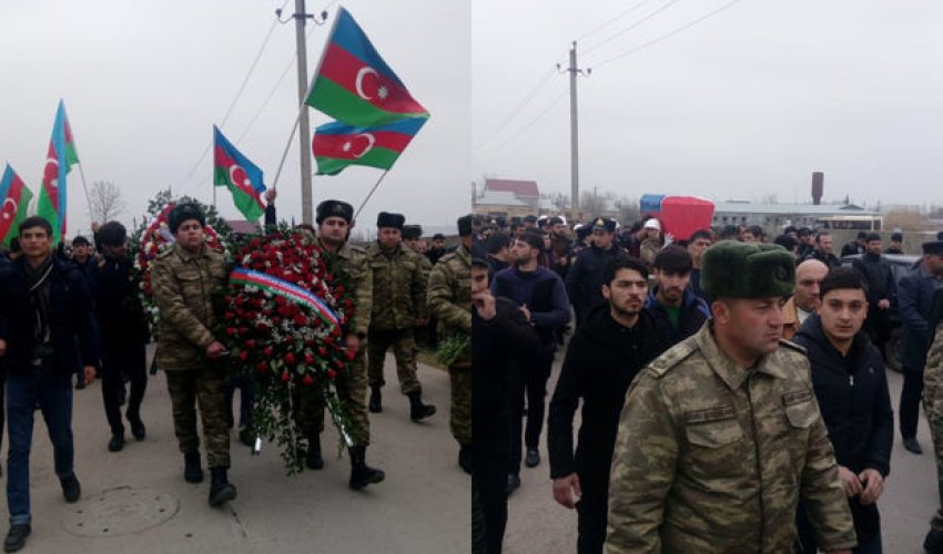В Агджабеди состоялись похороны азербайджанского шехида 