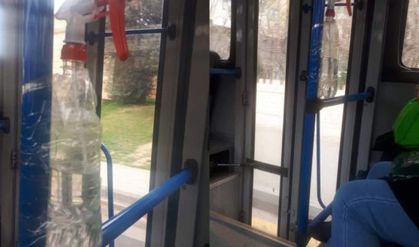 Bakıda müntəzəm marşrut avtobusunda biabırçılıq - FOTO