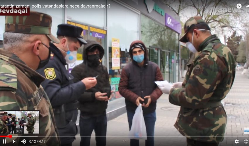 Karantin zamanı polis vətəndaşlara necə davranmalıdır? - VİDEO