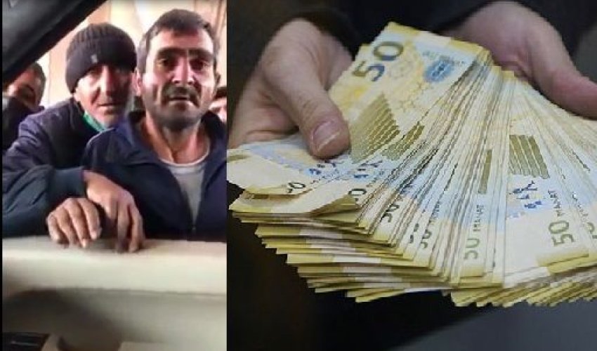 Bakıda naməlum şəxs insanlara pul paylayır - VİDEO Bakıda naməlum şəxs insanlara pul paylayır - VİDEO