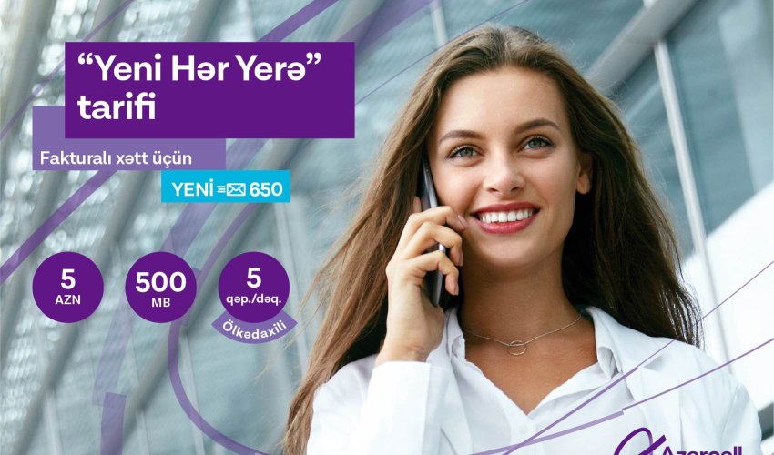 Azercell presents new tariff “Yeni Hər Yerə”!