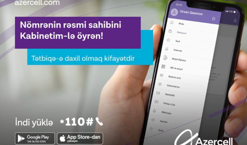 The new release of “Kabinetim” mobile application from Azercell