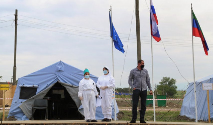 Военные развернули полевой госпиталь в Дагестане Военные развернули полевой госпиталь в Дагестане
