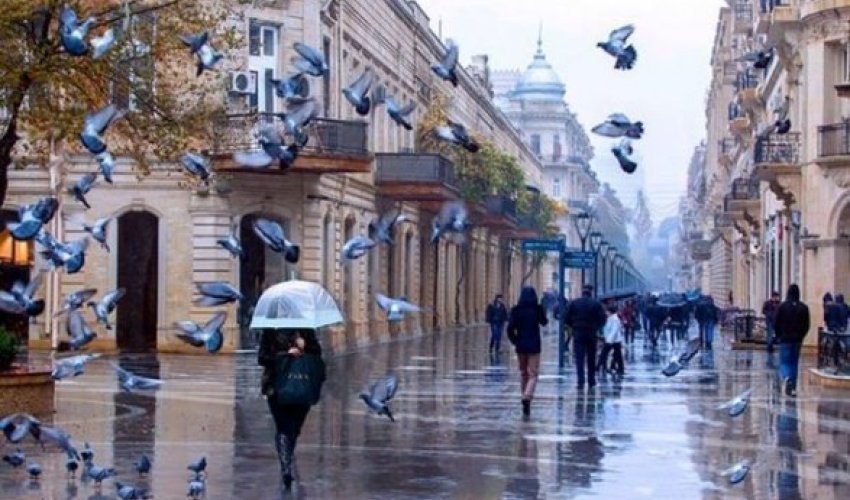 В Баку обещают дождь и сильный ветер