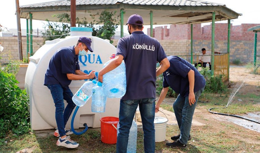 Neftçalada içməli su problemi aradan qaldırılır - FOTOLAR