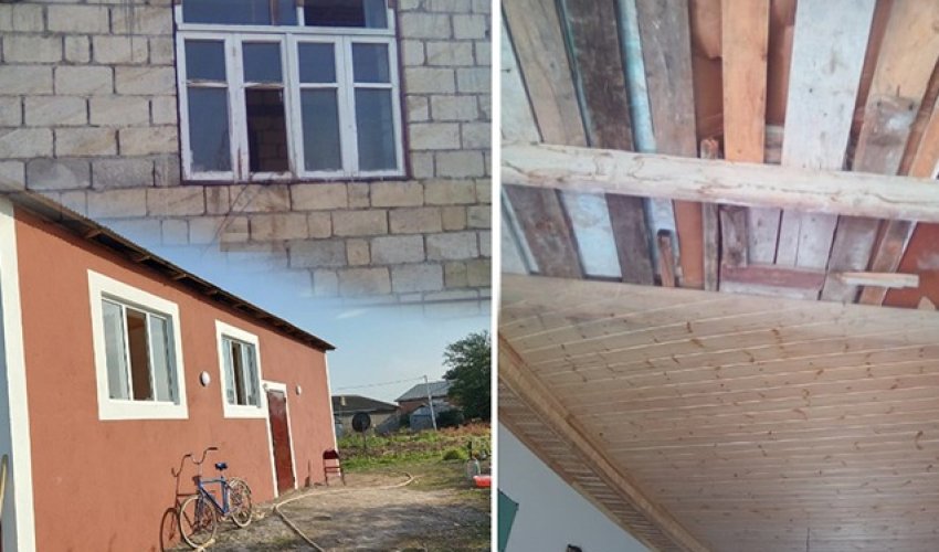 Tovuzda yaralanan əsgərin evi təmir olunub  - FOTO