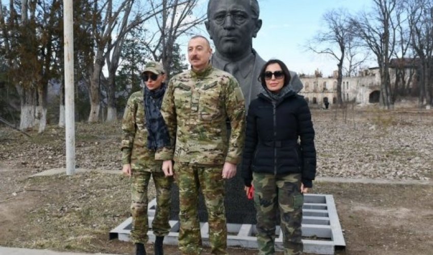 Памятники Узеиру Гаджибейли, Бюльбюлю и Натаван вернули в Шушу  - ФОТО