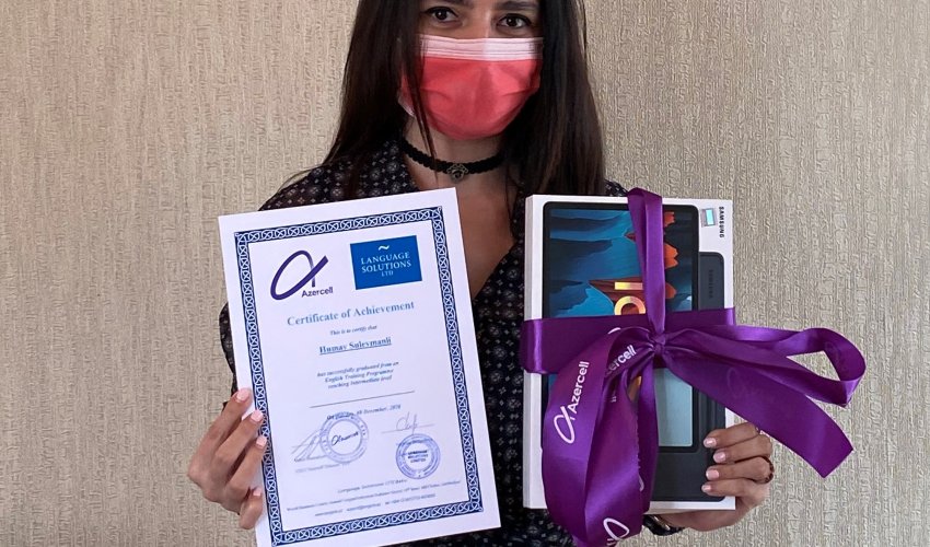 Azercell awarded the winners of online English language courses for journalists