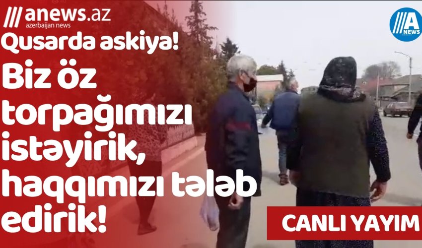 Vətəndaşlar aksiya keçirir - CANLI 