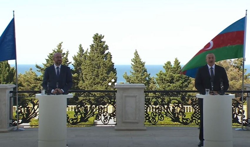 İlham Əliyev və Şarl Mişel birgə mətbuat konfransı keçirdi - YENİLƏNİB/VİDEO