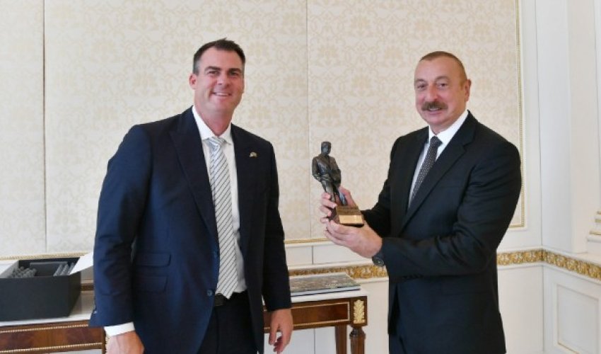 İlham Əliyev ABŞ-ın Oklahoma ştatının qubernatorunu qəbul edib