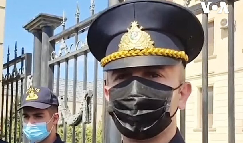 Şöbə rəisi Polis İdarəsinin qarşısındakı aksiyadan danışdı