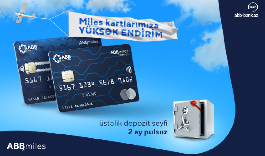 ABB Miles kartlarına yüksək endirim!