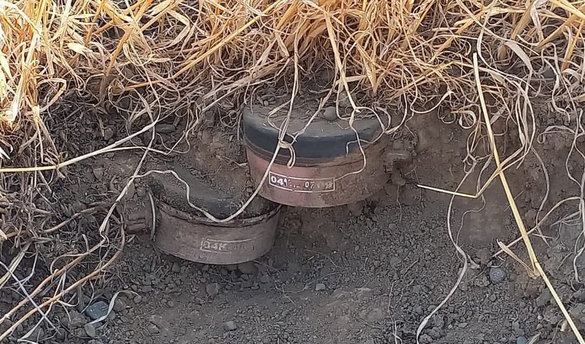 Mines detected during construction of Barda-Aghdam road Mines detected during construction of Barda-Aghdam road