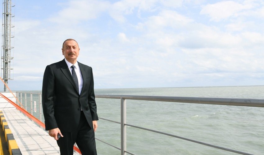 President Ilham Aliyev launches new overpass pumping station of Sumgayit Power Plant