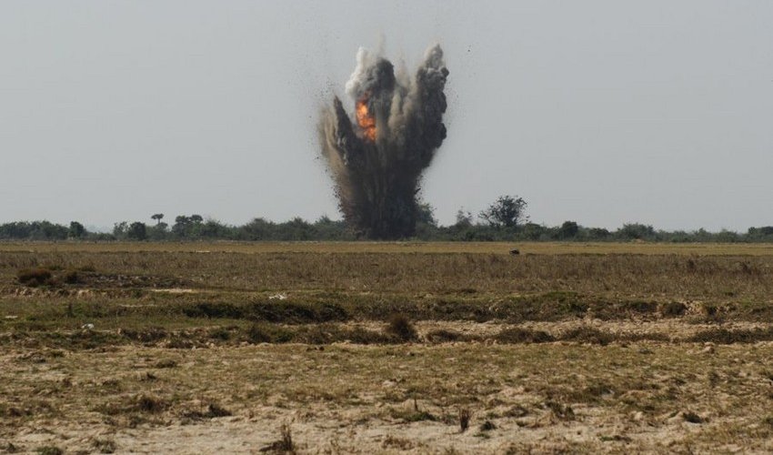 Excavator blown up by mine in Azerbaijan’s Aghdam, 1 injured