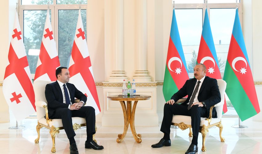 Ilham Aliyev meets with Georgian PM Ilham Aliyev meets with Georgian PM