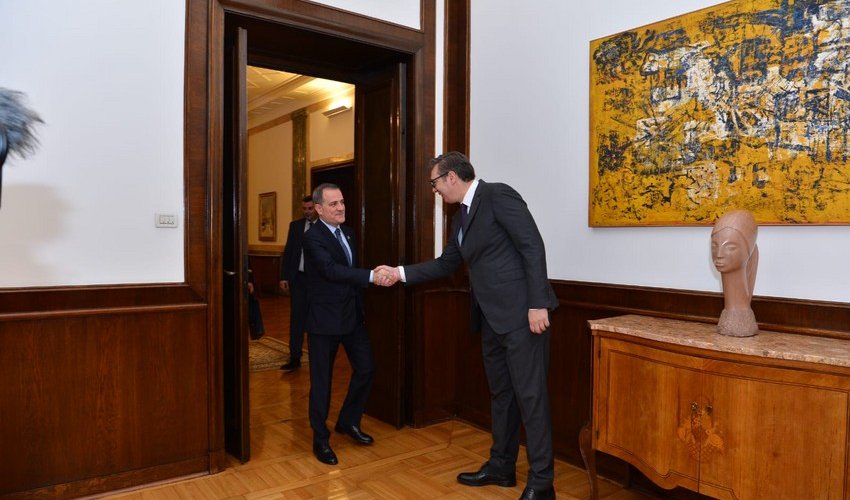 Jeyhun Bayramov meets with President of Serbia