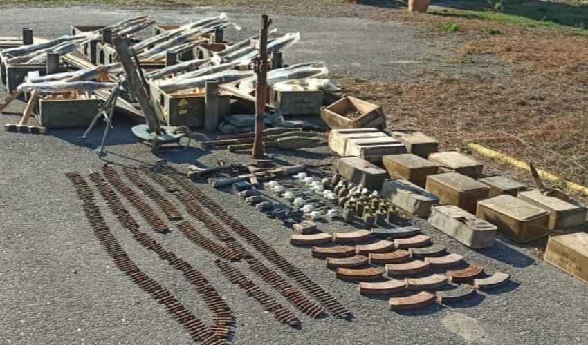 Weapons left by retreating Armenians found in Fuzuli