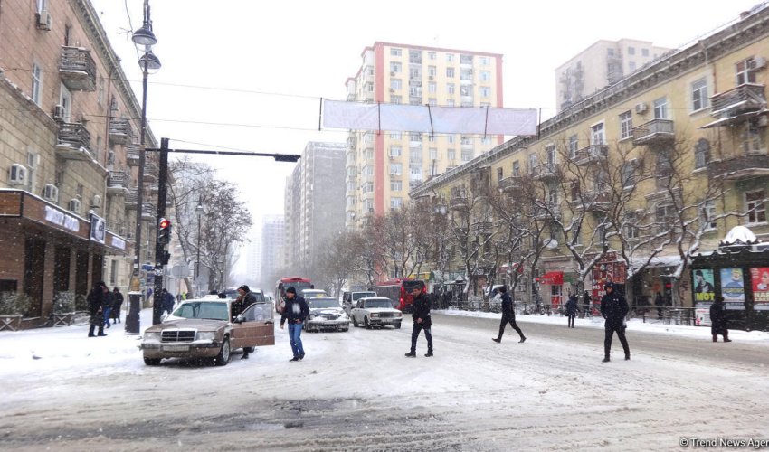 Snow forecasted in Baku for January 20